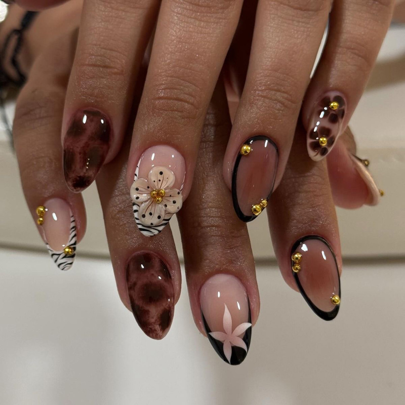 24Pcs French Zebra-Print Fake  - Nail Art Zebra ulasan dan harga