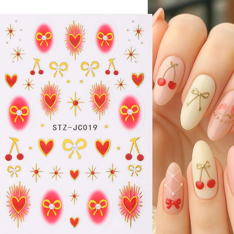 Y2K Bronzing Heart Blusher Sti - Nail Art Valentine ulasan dan harga