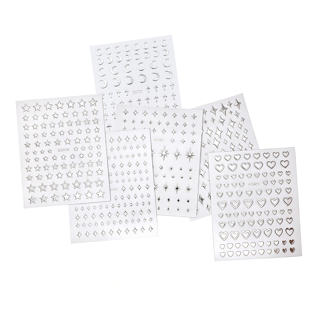 12Sheets Star/Heart/Moon Nail  - Nail Art Valentine ulasan dan harga