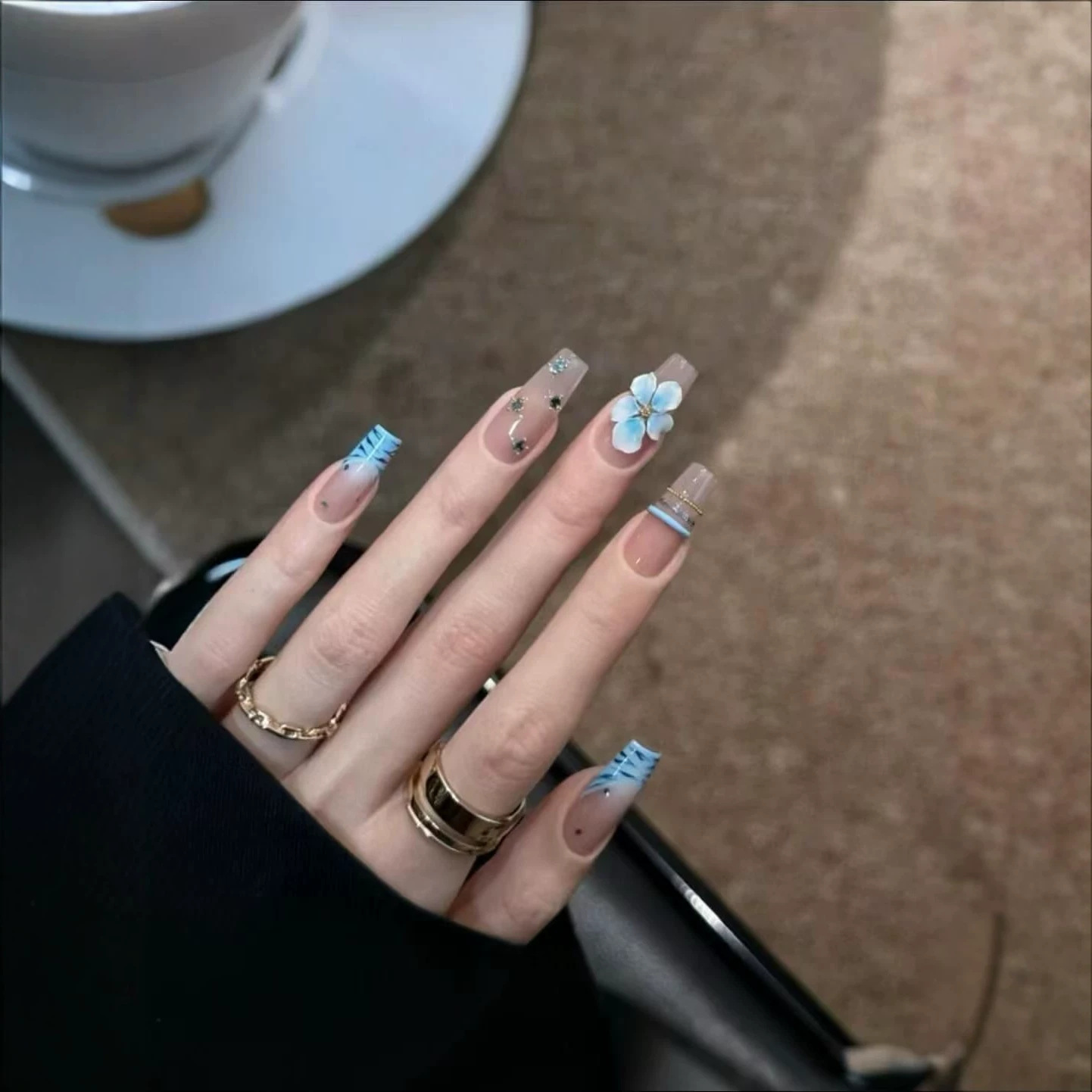 10pcs Handmade Middle Press On - Nail Art Zebra ulasan dan harga
