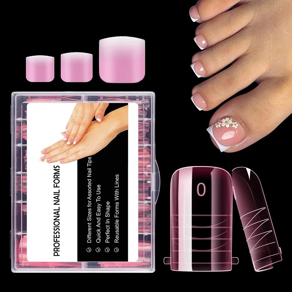 120pcs New Dual Forms Toe Nail - Nail Extension Form ulasan dan harga