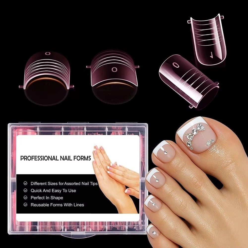 120pcs New Dual Forms Toe Nail - Nail Extension Form ulasan dan harga