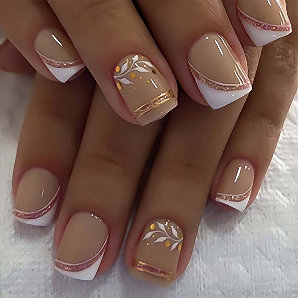 Nude Short Square Press On Nai - Nail Art Design ulasan dan harga