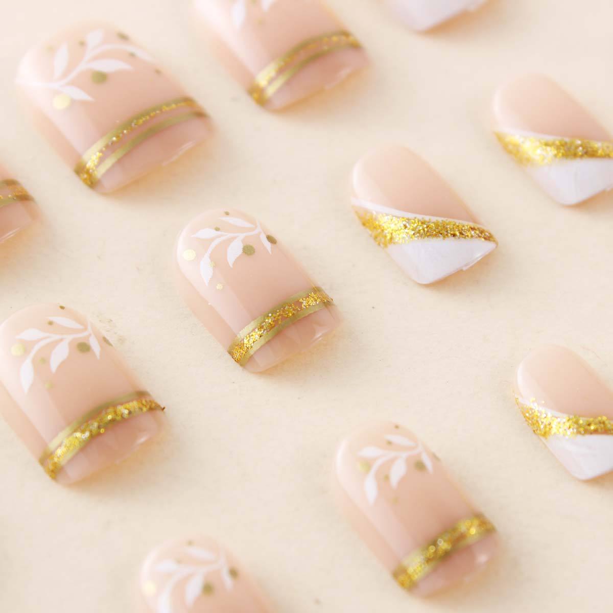Nude Short Square Press On Nai - Nail Art Design ulasan dan harga