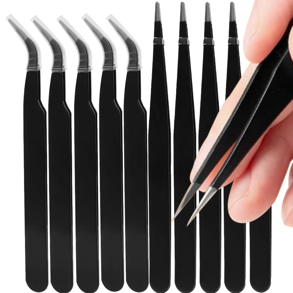 10PCS Curved Tip Eyelash Exten - Nail Extension Form ulasan dan harga