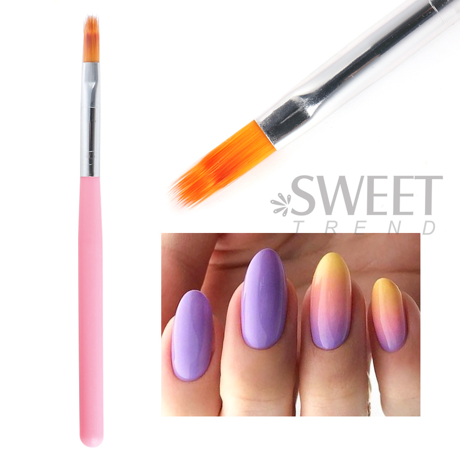1PC Nail Art Brush Set UV Poli - Nail Art Ombre Glitter ulasan dan harga