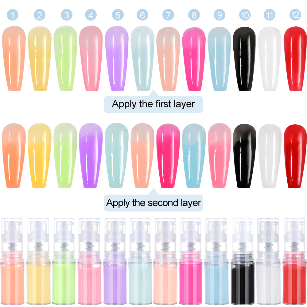10g/bottle Nail Art Ombre Spra - Nail Art Ombre Glitter ulasan dan harga