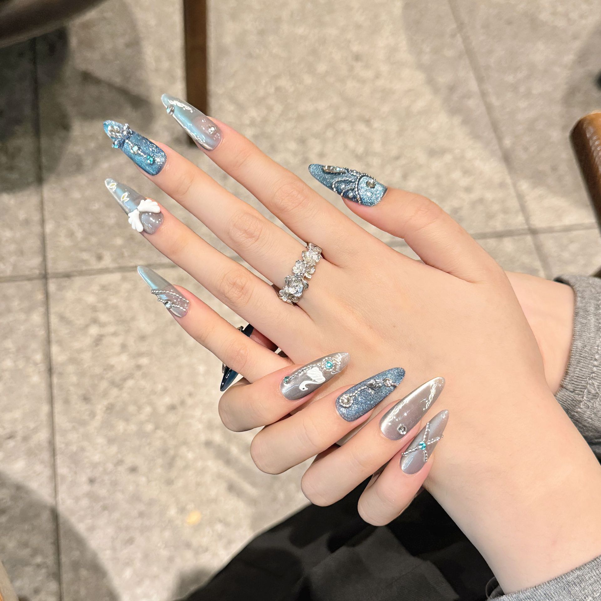 10Pcs White Swan Handmade Fals - Nail Art Glitter ulasan dan harga