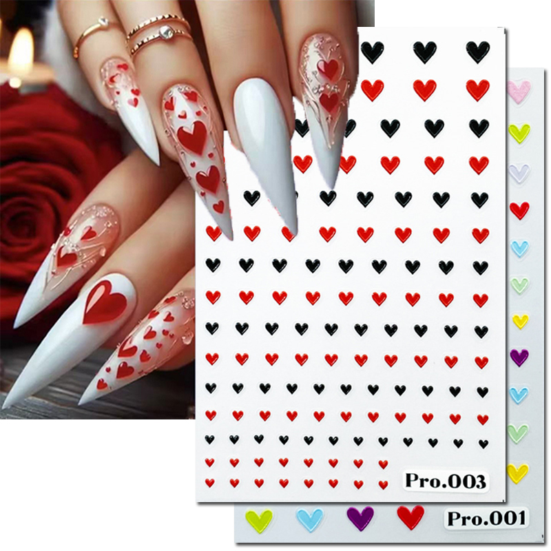 5d Embossed Nail Art Stickers  - Nail Art Valentine ulasan dan harga