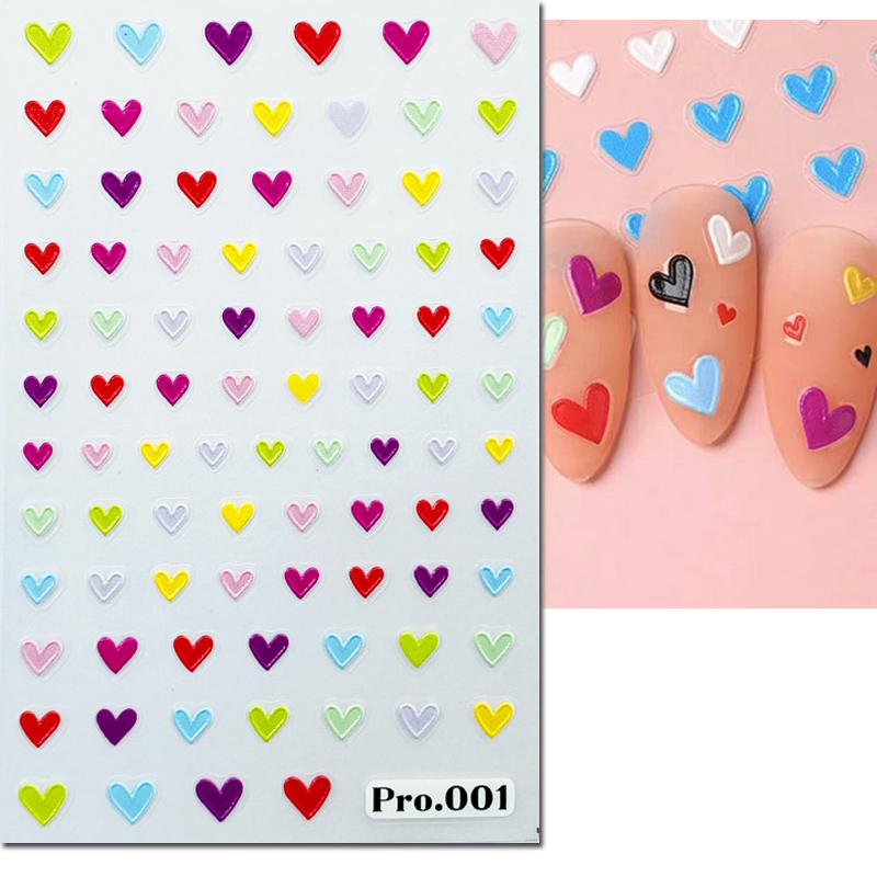 5d Embossed Nail Art Stickers  - Nail Art Valentine ulasan dan harga