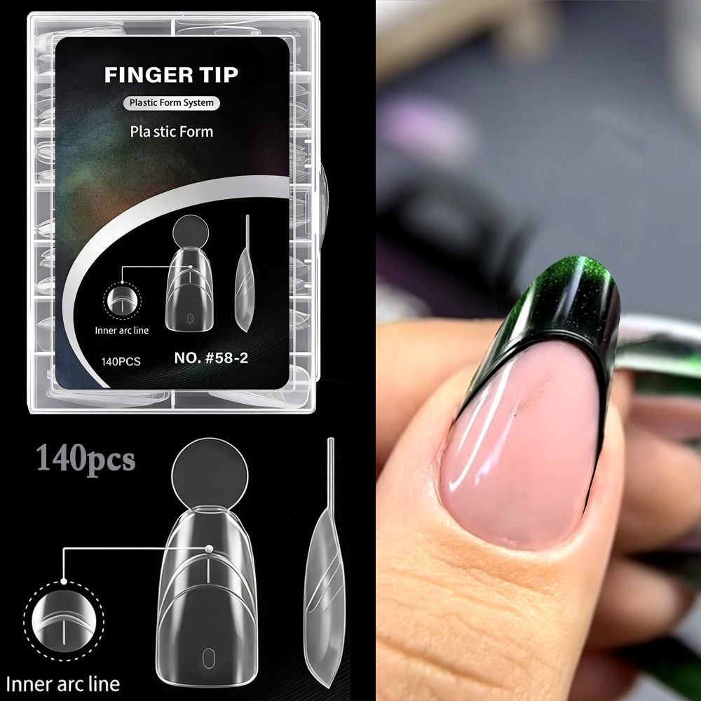 140PCS Matte Surface French Na - Nail Extension Form ulasan dan harga
