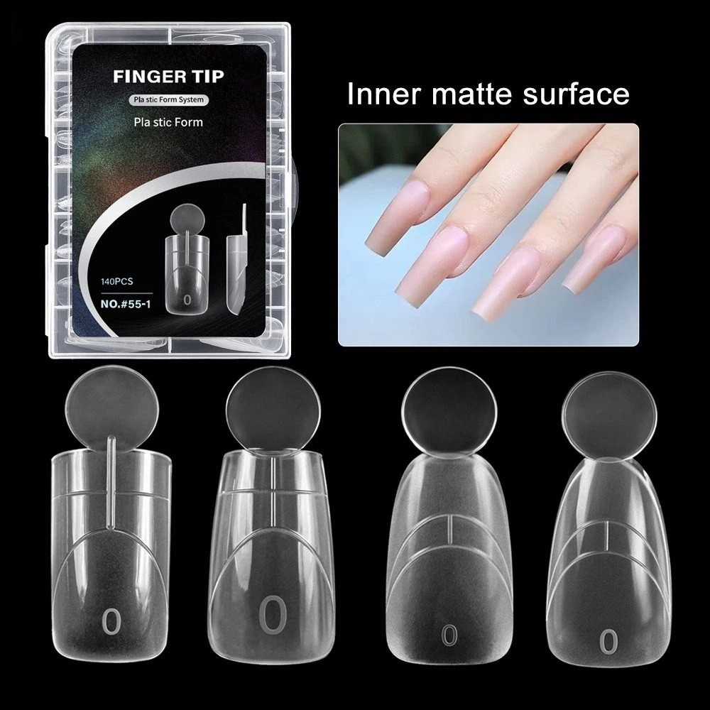 140PCS Matte Surface French Na - Nail Extension Form ulasan dan harga