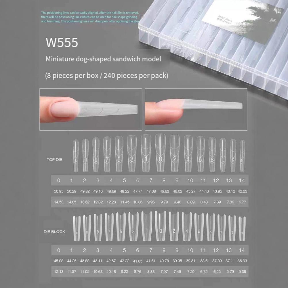 240PCS Sandwich Dual Nail Form - Nail Extension Form ulasan dan harga