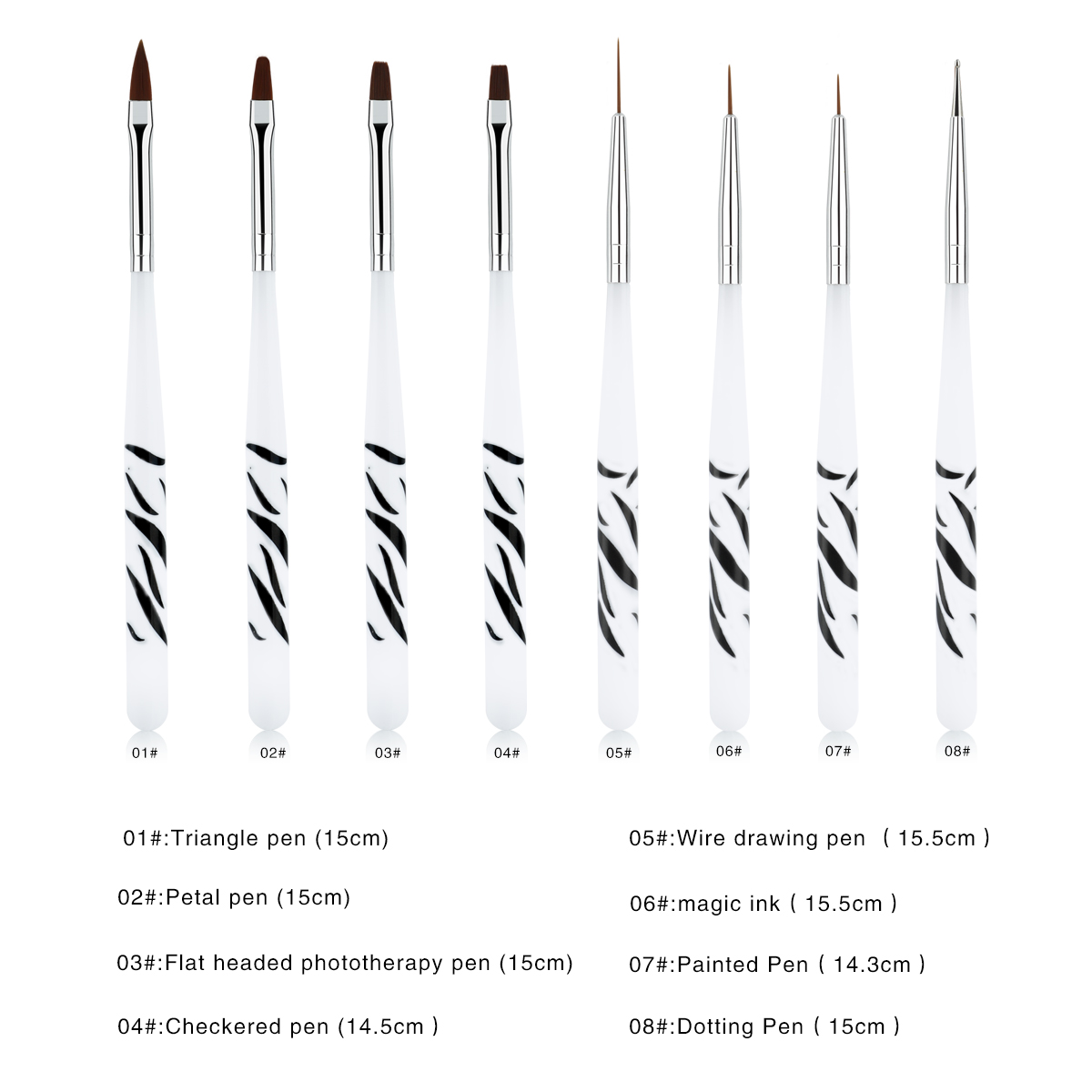 Zebra Handle Nail Brush Set Fo - Nail Art Zebra ulasan dan harga
