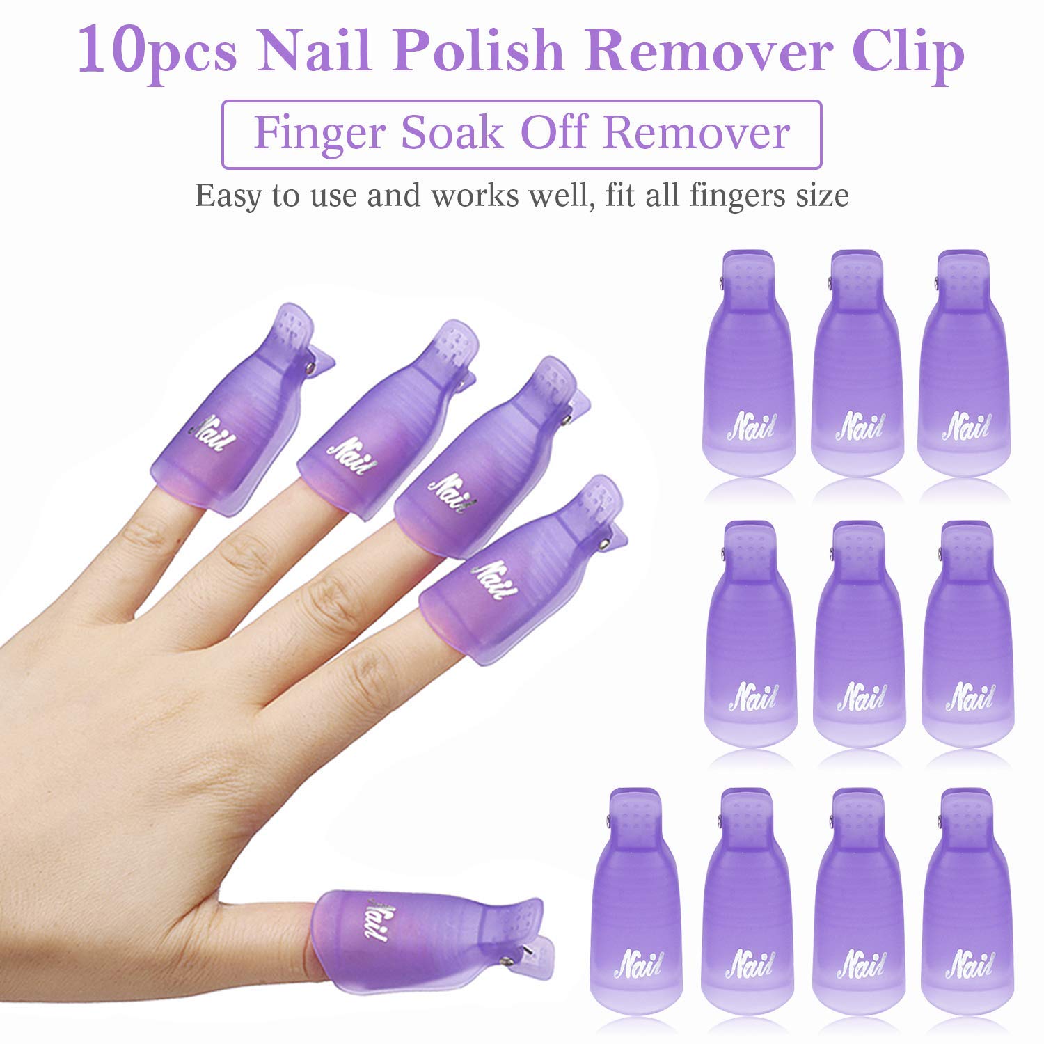 10Pcs Plastic Nail Art Soak Of - Nail Art Ideas ulasan dan harga