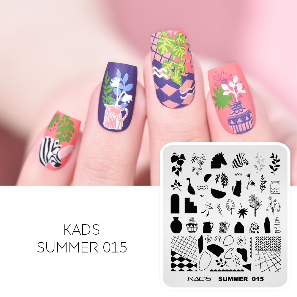 KADS Summer 015 Nail Art Plate - Nail Art Zebra ulasan dan harga