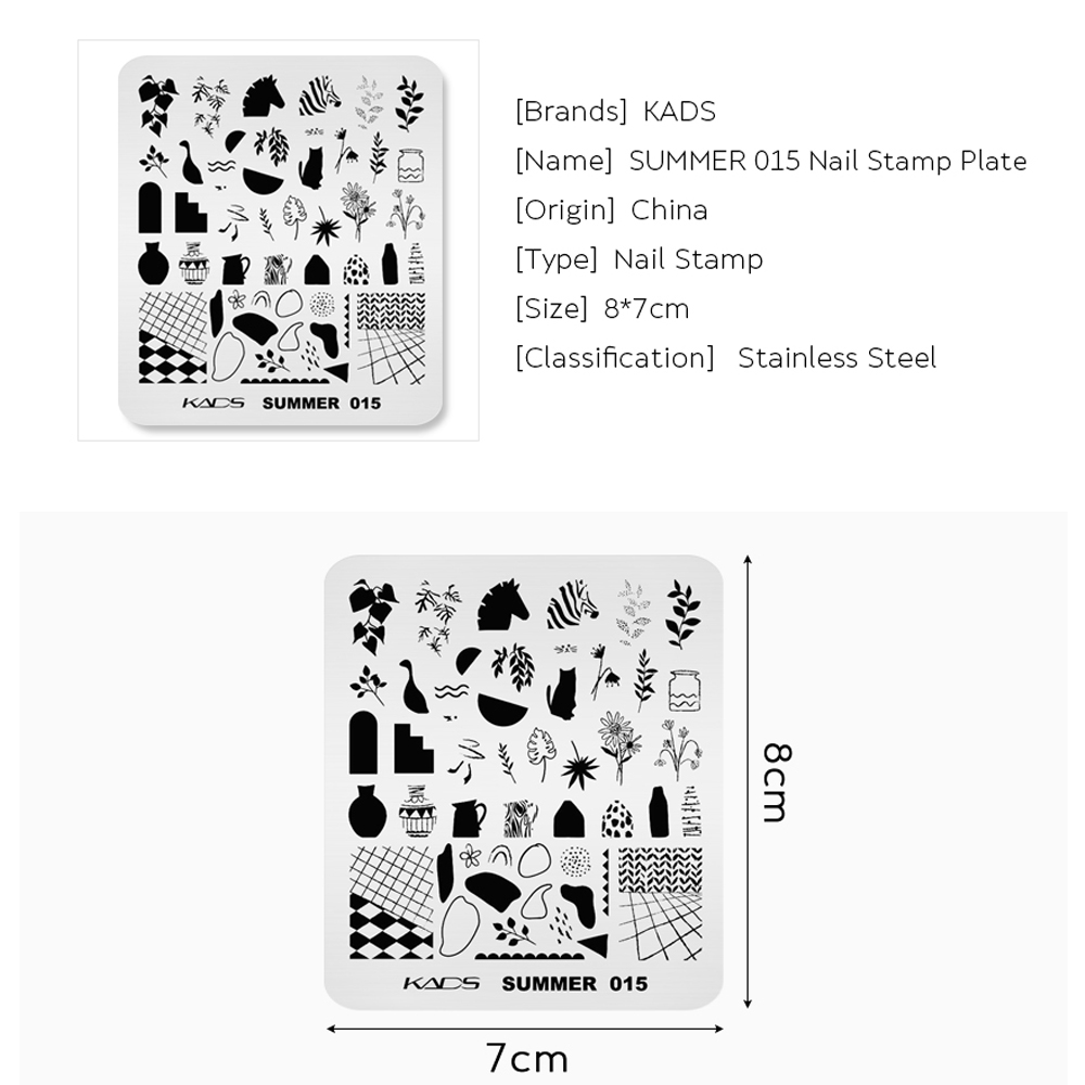KADS Summer 015 Nail Art Plate - Nail Art Zebra ulasan dan harga