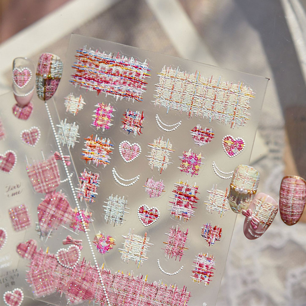 1pcs 5D Relief Love Hear Bow N - Nail Art Valentine ulasan dan harga