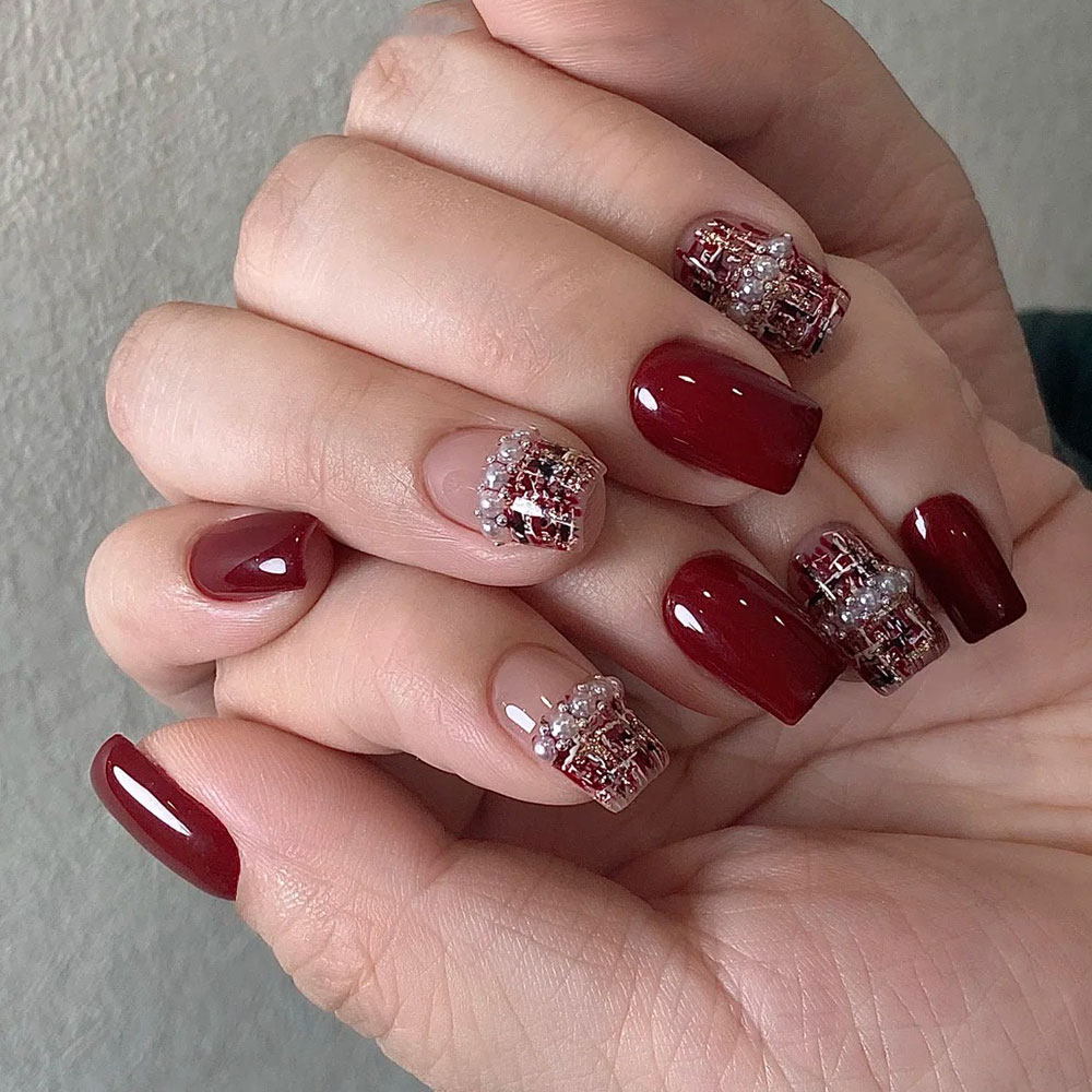 1pcs 5D Relief Love Hear Bow N - Nail Art Valentine ulasan dan harga