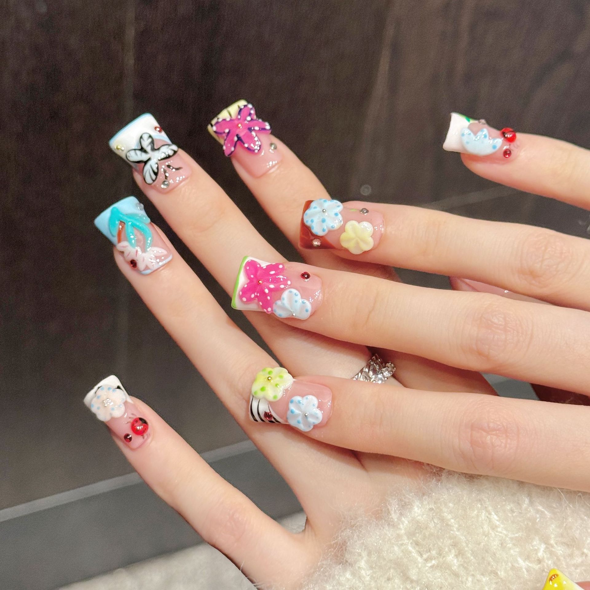 10PCS Duck Handmade Press On N - Nail Art Design ulasan dan harga