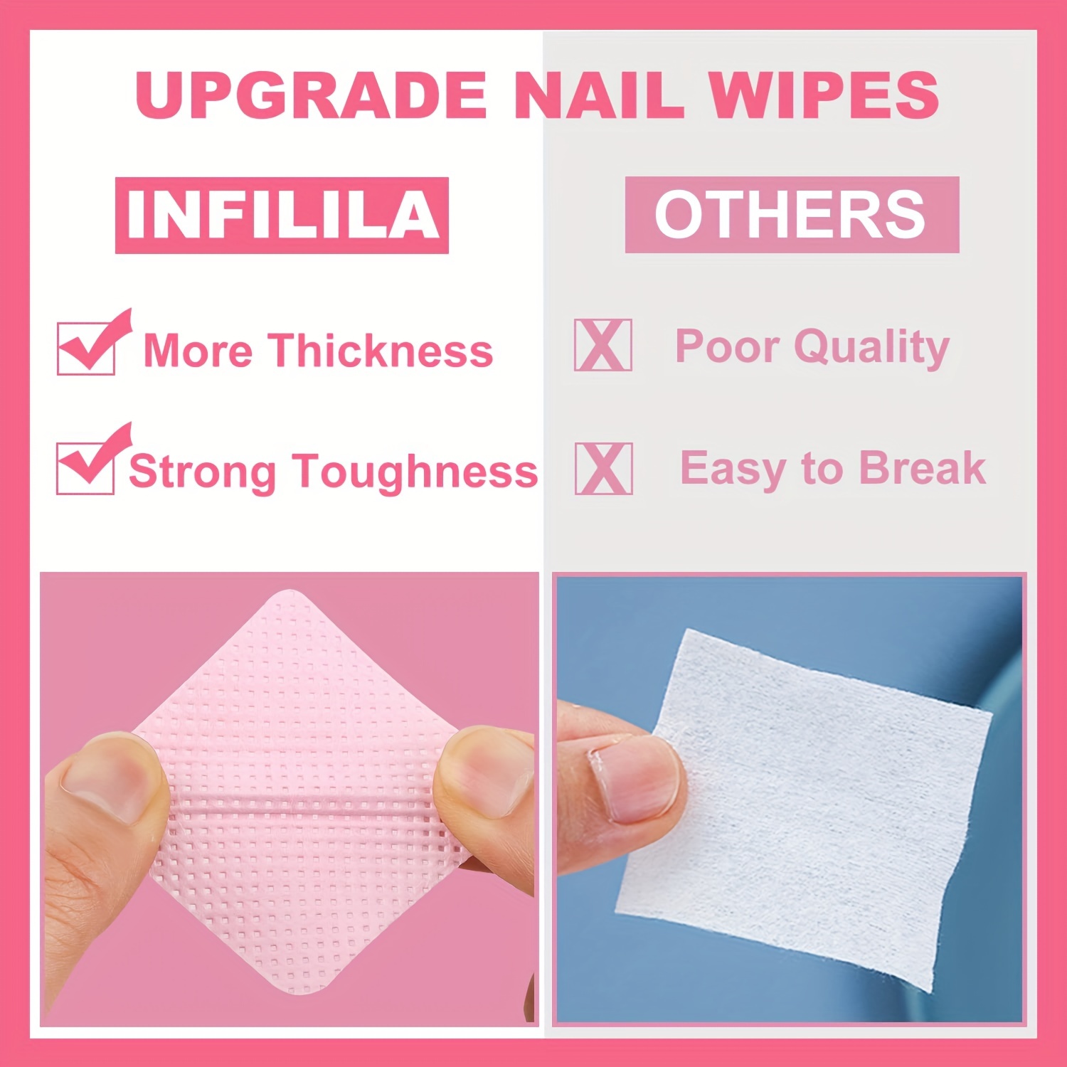 20/600pcs Lint-Free Nail Wipes - Nail Art Ideas ulasan dan harga