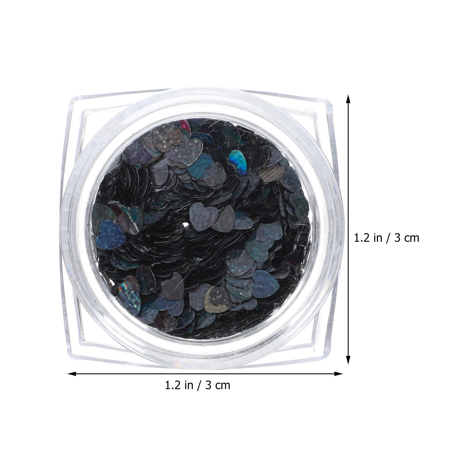 1Set Shinning Heart Nail Sequi - Nail Art Valentine ulasan dan harga