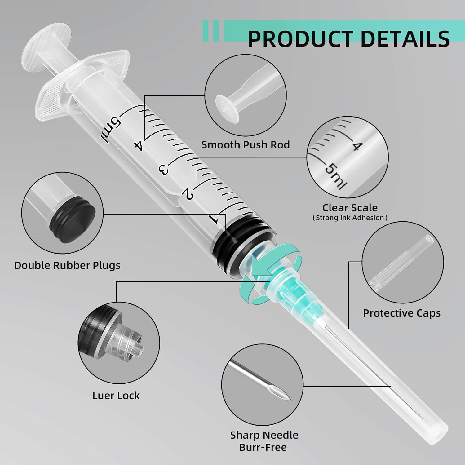 5ml Luer Lock Syringe, Suitabl - Nail Art Design ulasan dan harga