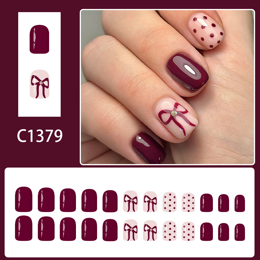 Short Square Press On Nails Gl - Nail Art Design ulasan dan harga