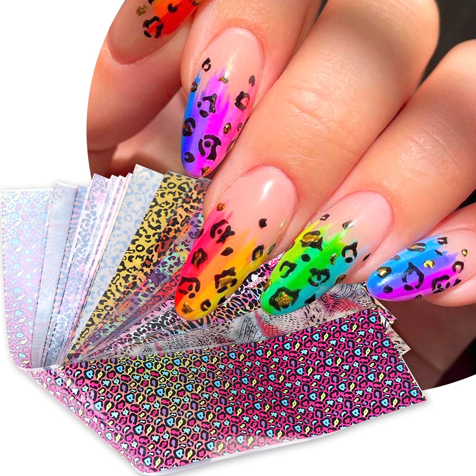 10pcs Colorful Leopard Print N - Nail Art Zebra ulasan dan harga