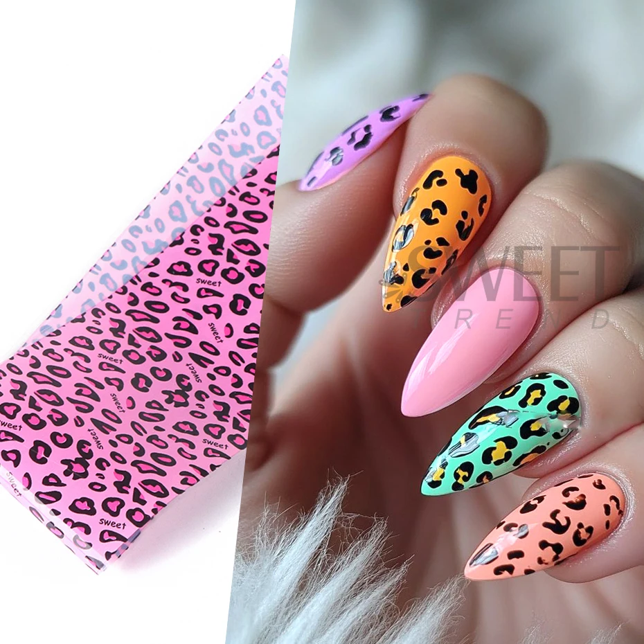 10pcs Colorful Leopard Print N - Nail Art Zebra ulasan dan harga