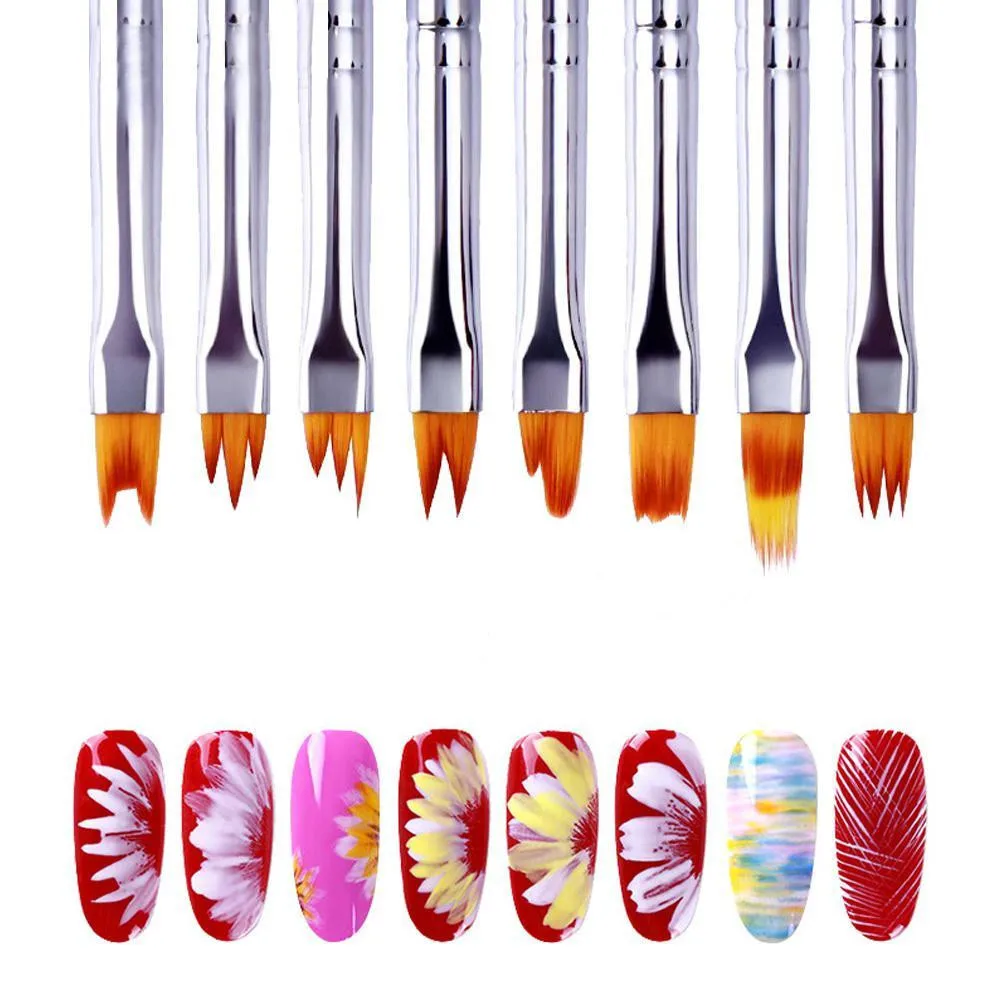 8-Piece Nail Art Brush Set – Z - Nail Art Zig Zag ulasan dan harga