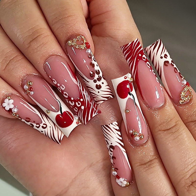 24Pcs Long Coffin Pentagram Rh - Nail Art Zebra ulasan dan harga