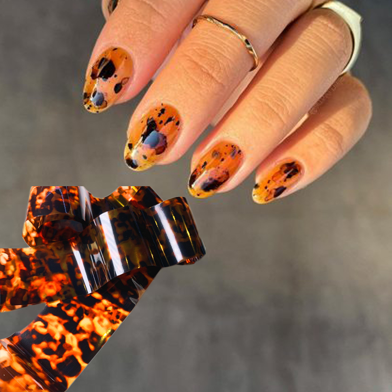 1roll 100CM*4CM Tortoise Shell - Nail Art Zebra ulasan dan harga