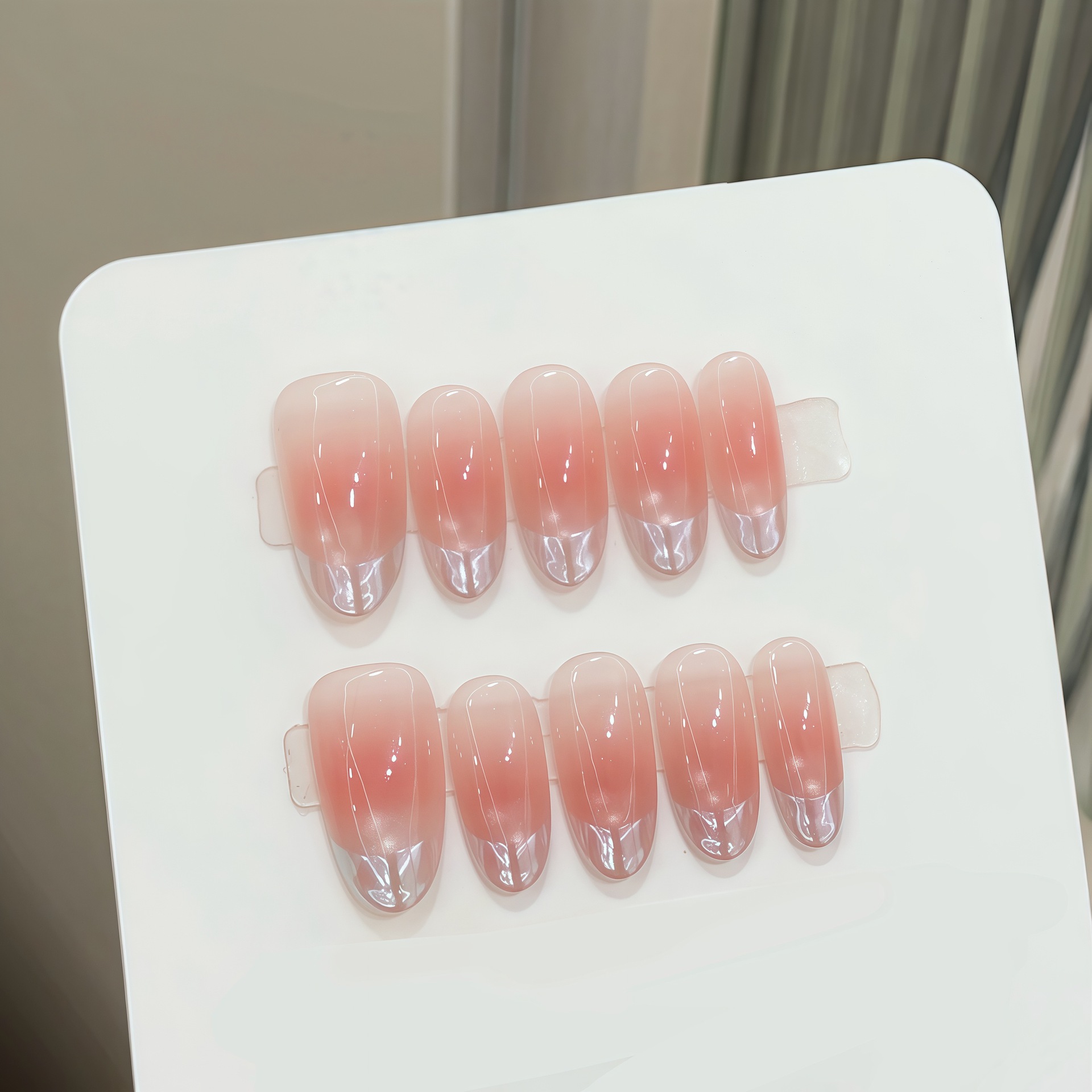 10pcs Pure Hand Pressed Oval N - Nail Art Ideas ulasan dan harga