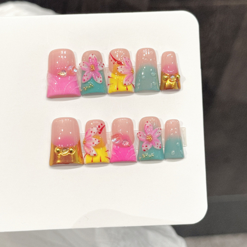 10pcs Ocean Style Fake Nails D - Nail Art Design ulasan dan harga