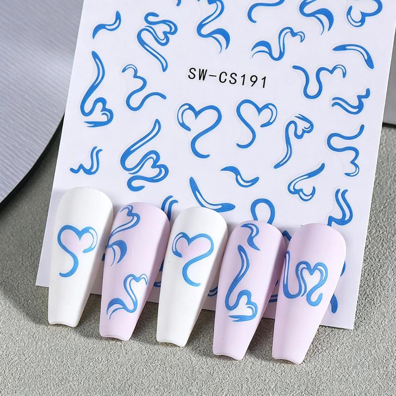 2Sheets Sweet Nail Art Sticker - Nail Art Valentine ulasan dan harga