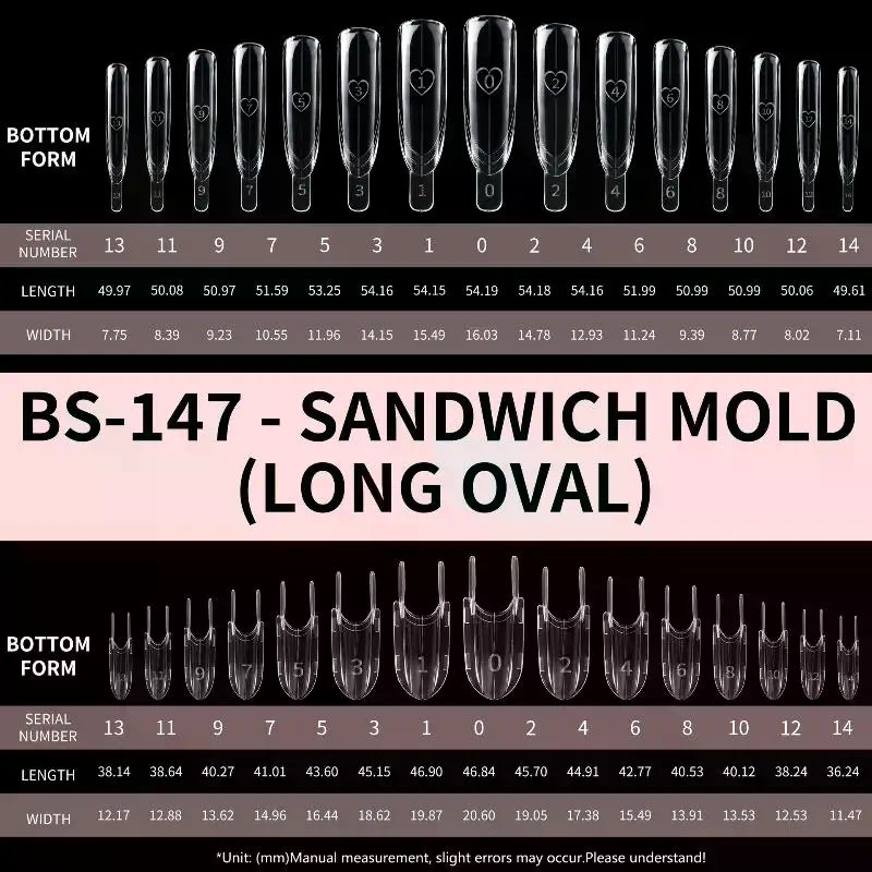 Sandwich Dual Nail Forms 120pc - Nail Extension Form ulasan dan harga