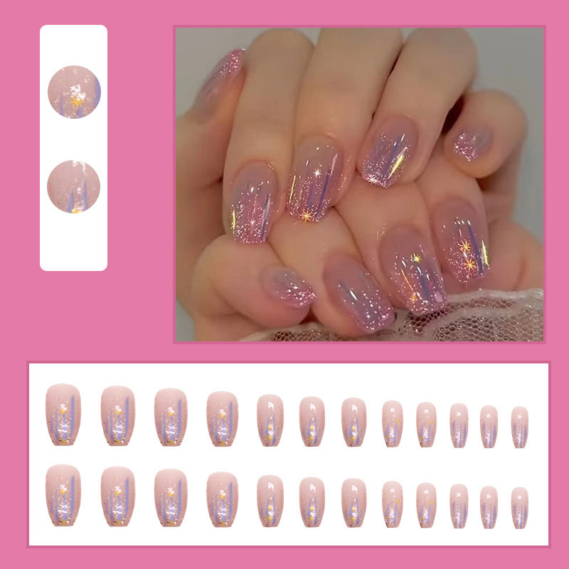 Short fake nails for women gir - Nail Art Glitter ulasan dan harga