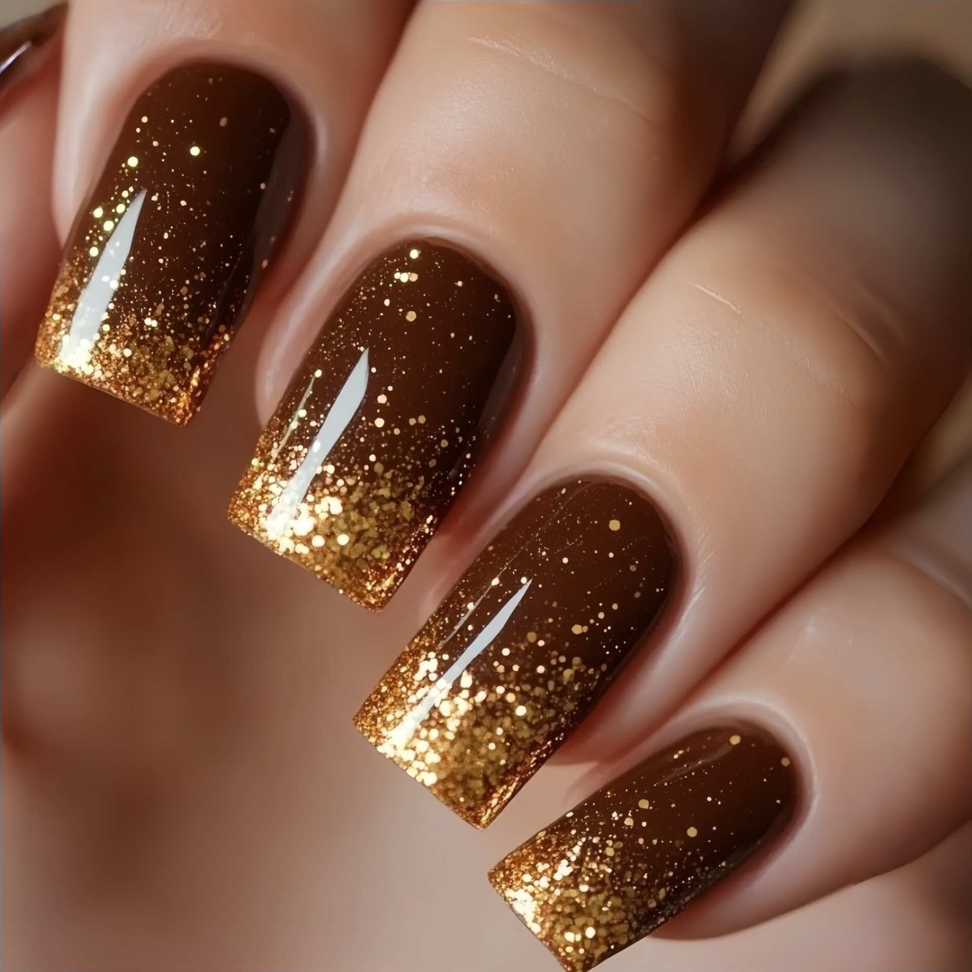 Short Medium fake nails Gradie - Nail Art Design ulasan dan harga