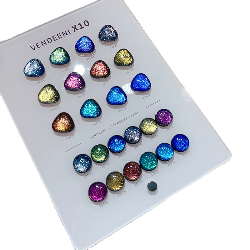 VENDEENI 18 Colors 12 Color Gl - Nail Art Glitter ulasan dan harga