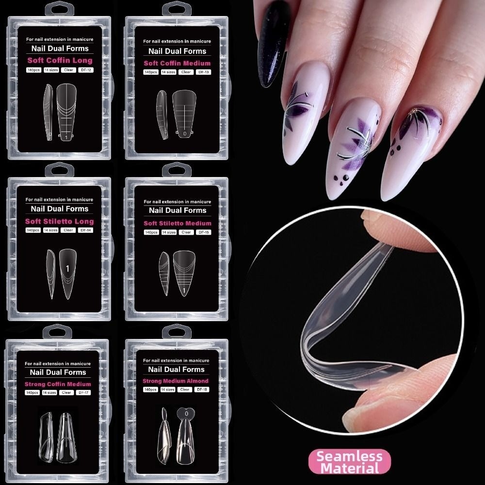 140PCS 14 Sizes French Nail Du - Nail Extension Form ulasan dan harga