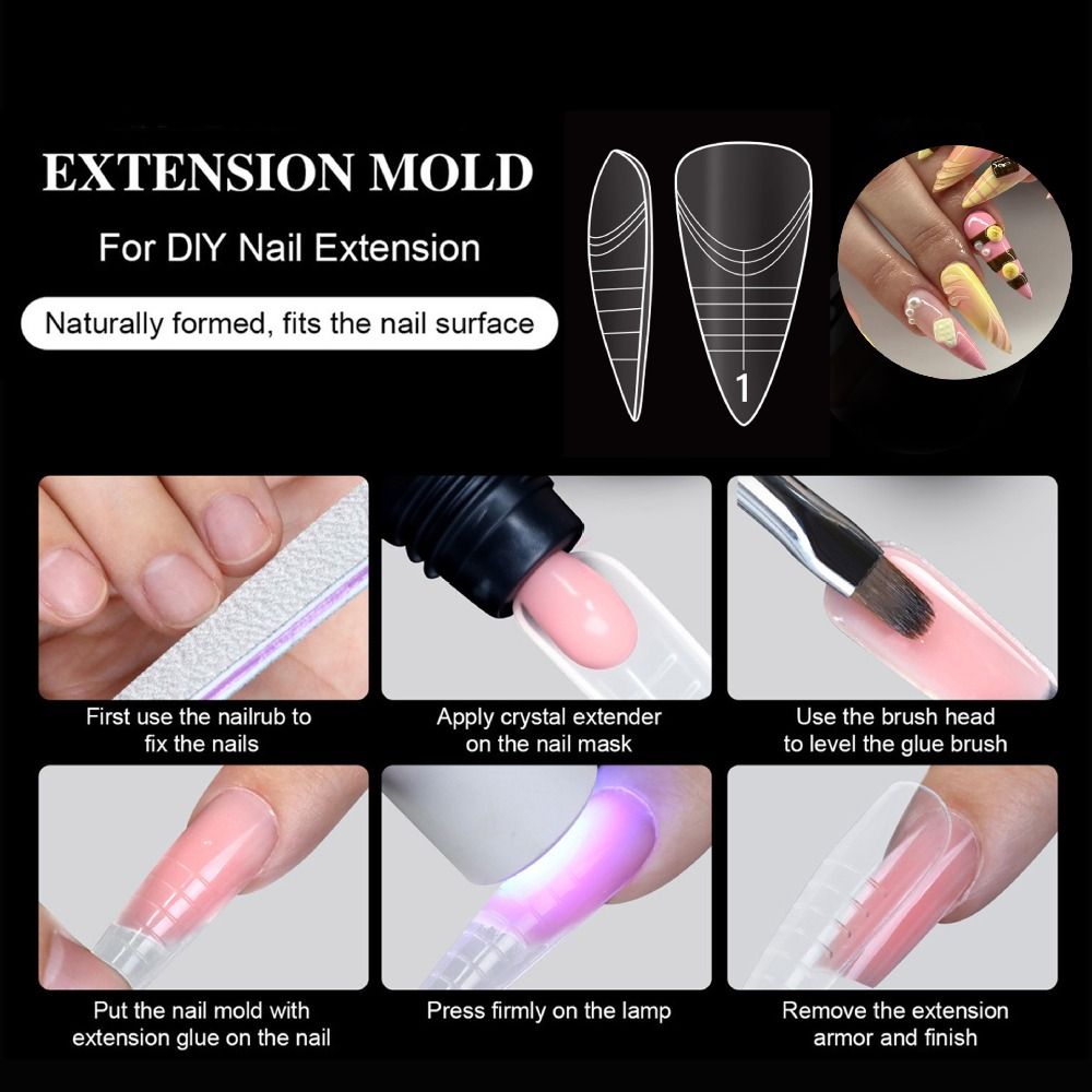 140PCS 14 Sizes French Nail Du - Nail Extension Form ulasan dan harga