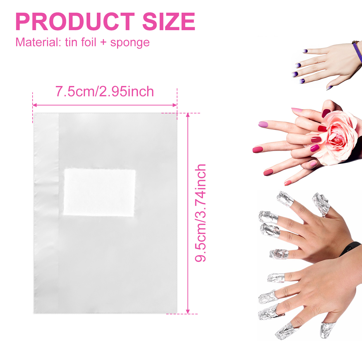 500/1000Pcs Aluminium Foil Gel - Nail Art Ideas ulasan dan harga