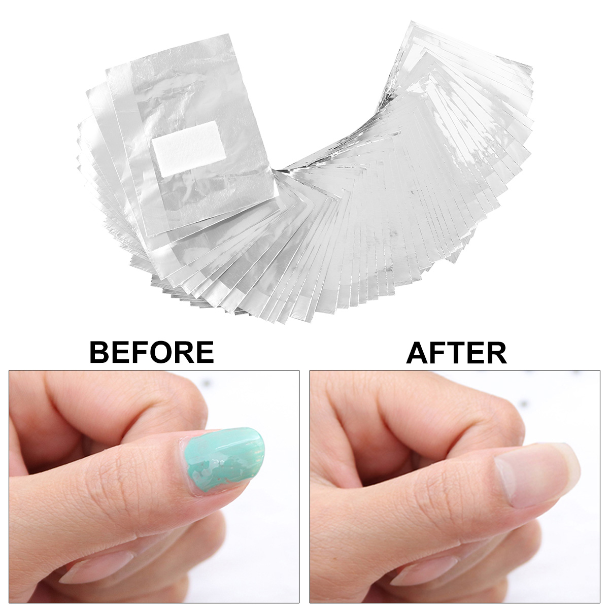 500/1000Pcs Aluminium Foil Gel - Nail Art Ideas ulasan dan harga