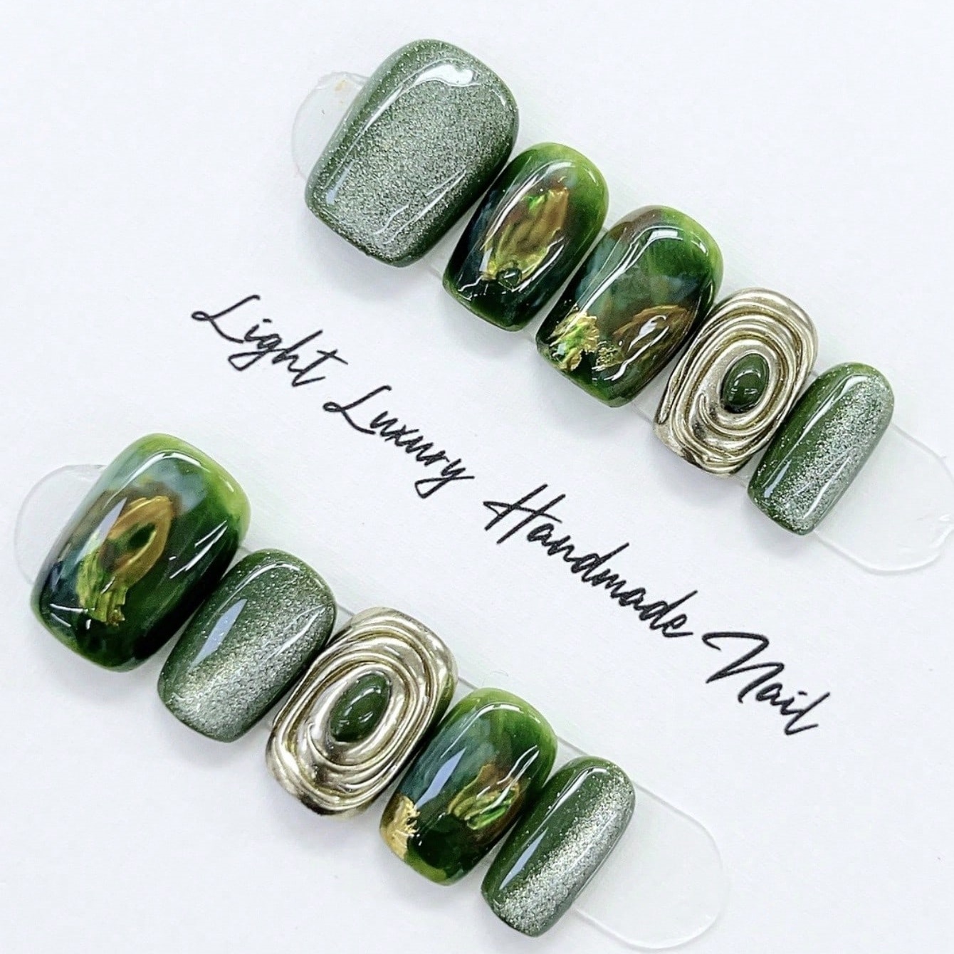 10pcs Pure Hand Pressed Short  - Nail Art Glitter ulasan dan harga
