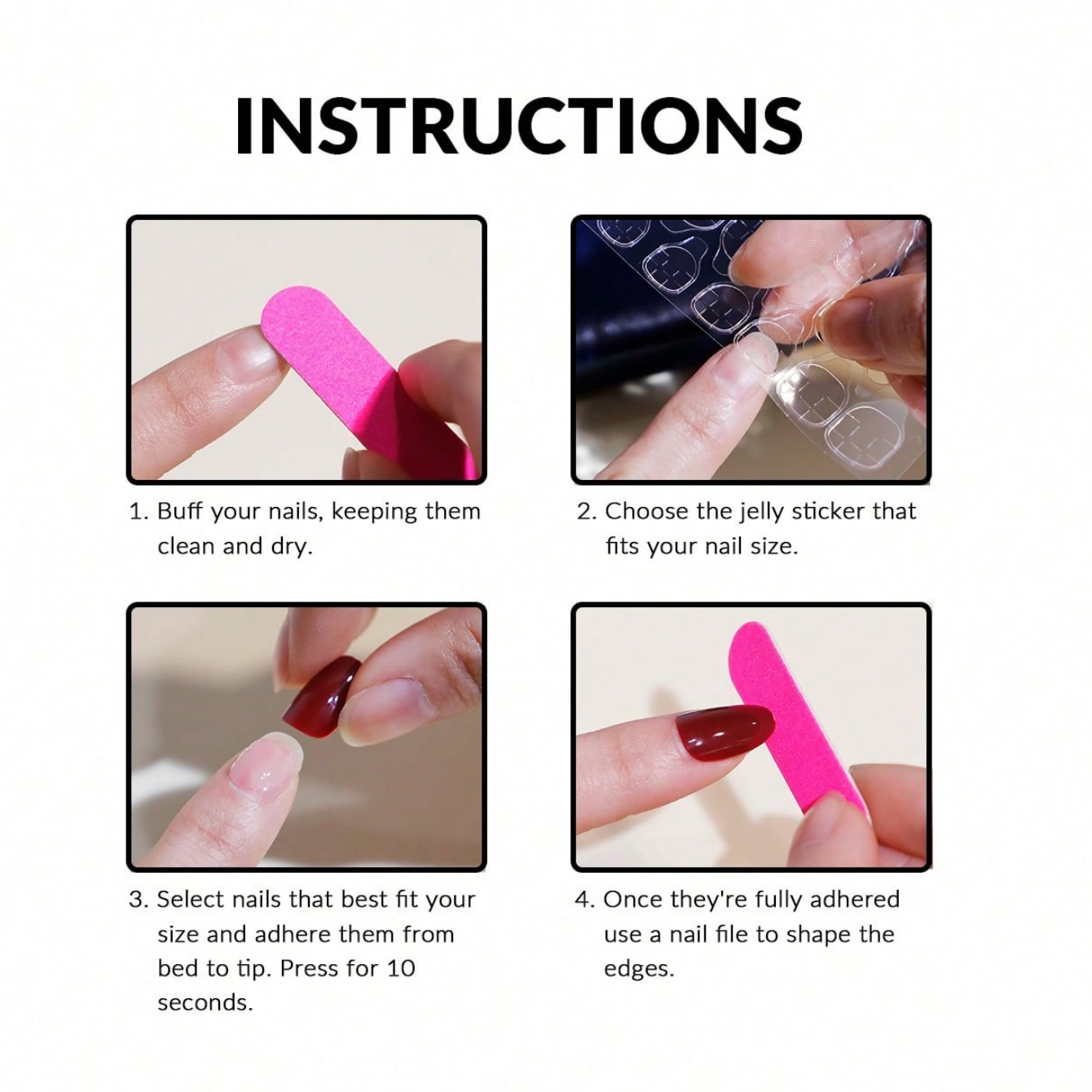 10pcs Pure Hand Pressed Short  - Nail Art Glitter ulasan dan harga