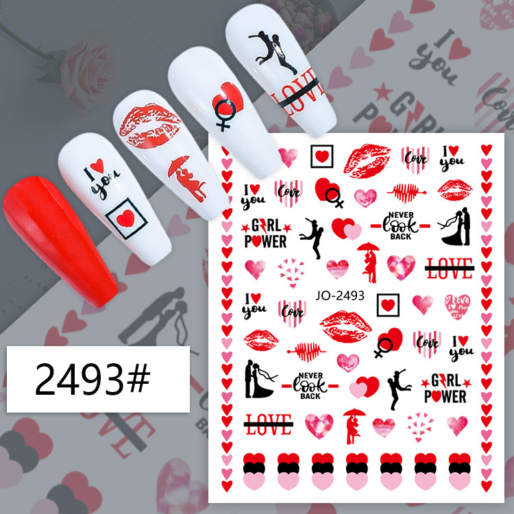 3d Nail Art Decals Geometric L - Nail Art Valentine ulasan dan harga