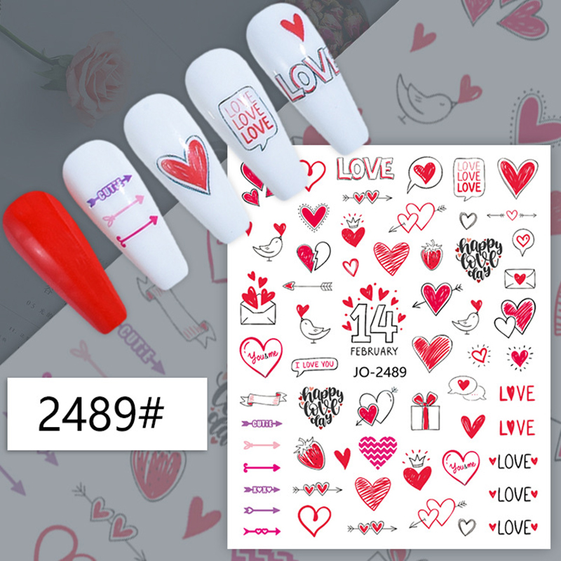 3d Nail Art Decals Geometric L - Nail Art Valentine ulasan dan harga